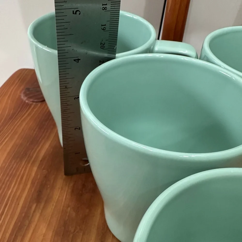 Set of 4 IKEA FARGRIK  Sea Foam Mug Cups Coffee Tea Cup